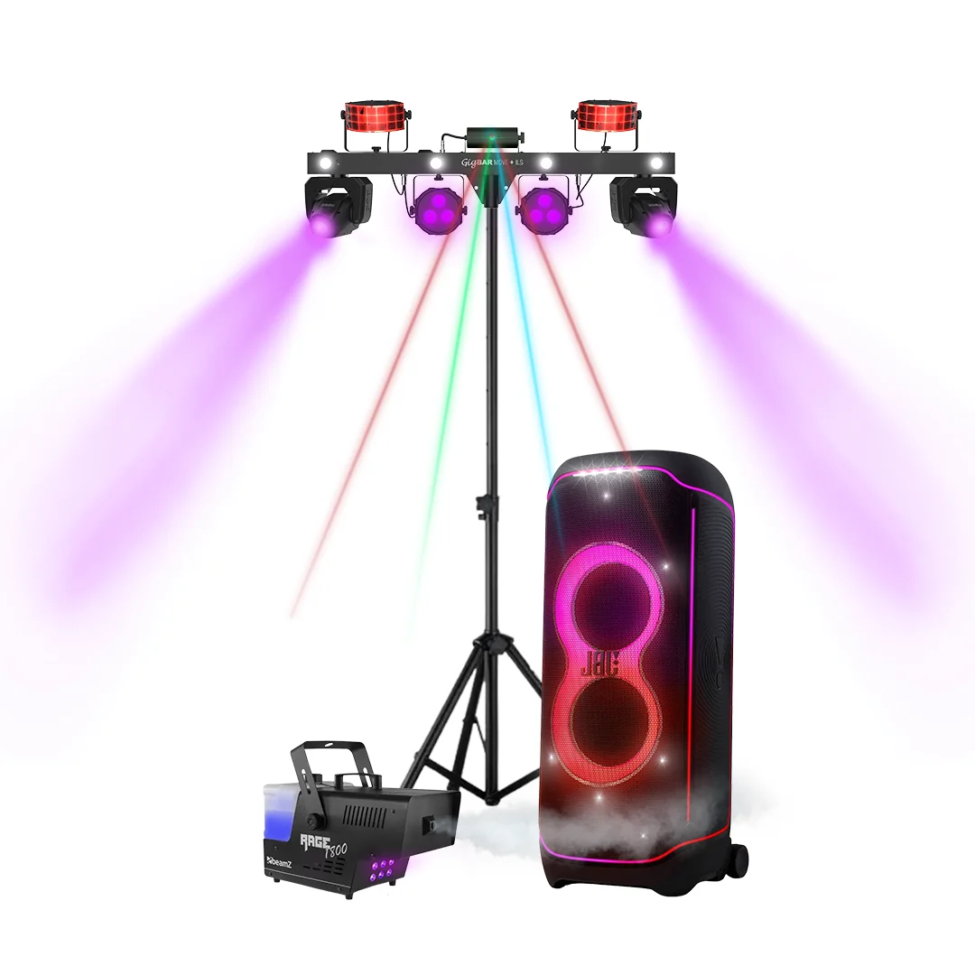 Mini set huren: JBL Partybox Ultimate met Cameo lichtbar en laser voor 60 gasten