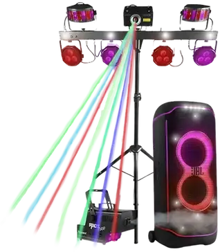 Mini set huren: JBL Partybox Ultimate met Cameo lichtbar en laser voor 60 gasten
